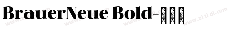 BrauerNeue Bold字体转换